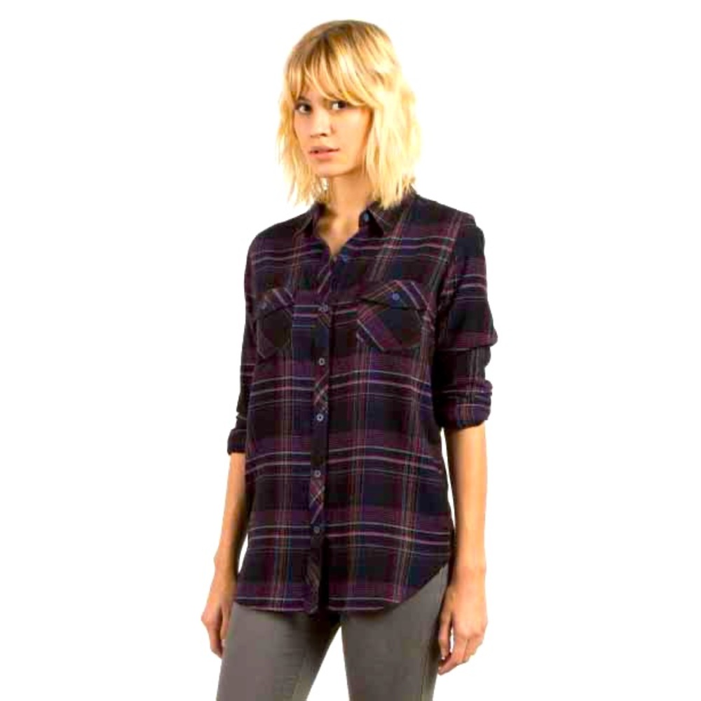 VOLCOM DESERT FLY LS FLANNEL .. size XS . NWT